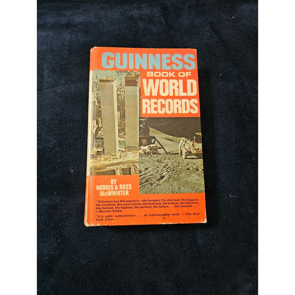 Vintage 1970s Guinness Book of World Records McWhirter Paperback WTC Cover